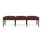Lesro Lenox Wood 3 Seat Bench Wood Frame, Mocha, RF Nebbiolo Upholstery LW3001 - alternate 1
